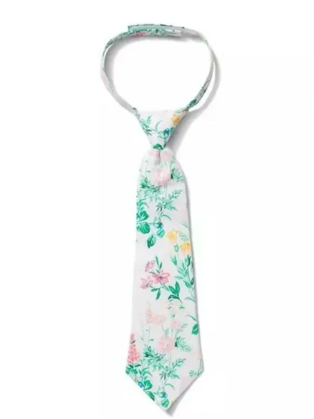 NWT Janie & Jack Floral Necktie White Floral Print
